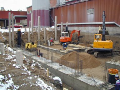 Tervakoski, Sähkötilan alakerroksen perustaminen